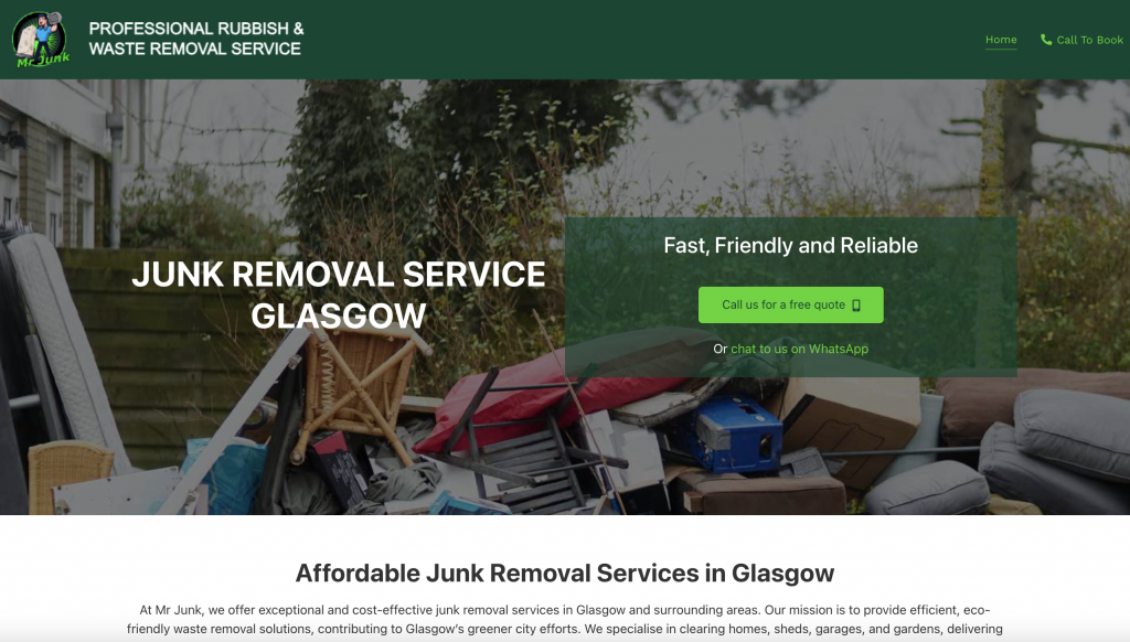 Rubbish Removal Service in Glasgow Mr Junk